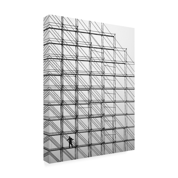 Dong Hee Han 'Cube Scaffold' Canvas Art,35x47